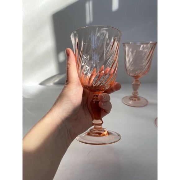 Luminarc (France) 'Rosaline Pink' White Wine Glasses - Picture 5 of 8